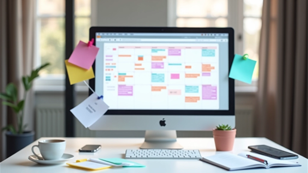 Calendario editoriale e contenuti social media su schermo