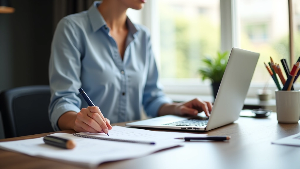 Spazio di lavoro creativo con strumenti di personal branding e strategia digitale