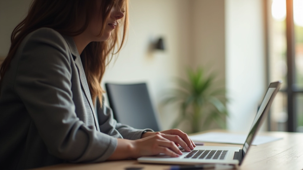 Professionista che lavora sulla strategia di contenuti e visibilità online