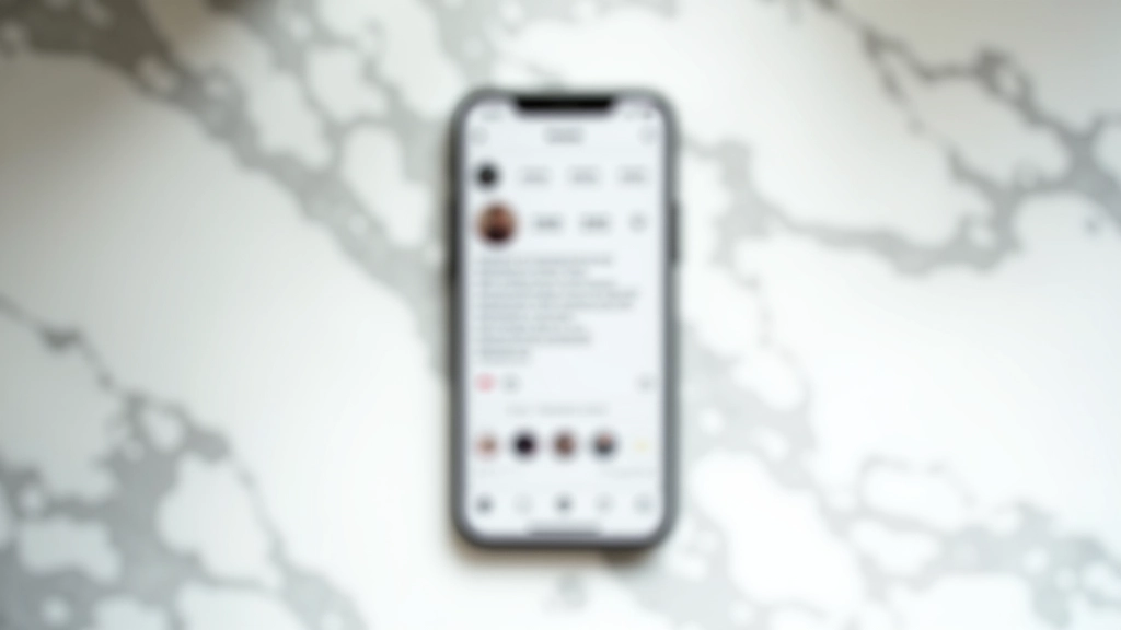 Schermata di smartphone che mostra l'interfaccia di Instagram con profilo ben ottimizzato e biografia chiara